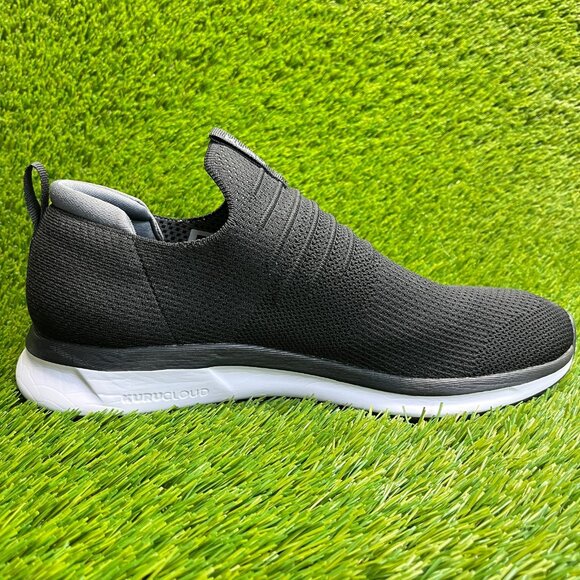 Kuru Atom Slip-On Mens Size 10.5 Black White Athletic Walking Shoes Sneakers